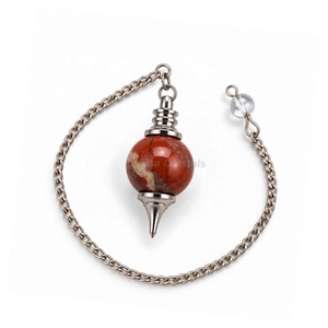 Pendule en boule de shungite naturelle, pendule de radiesthésie en cristal pour la méditation, fournisseur de pierres précieuses en gros en Inde - Product Image 3