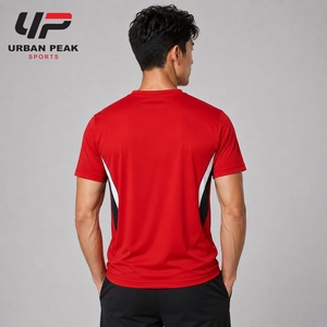 เสื้อยืดคอวีผู้ชายน้ำหนักเบาพร้อมวัสดุที่ระบายอากาศได้ดี แขนสั้น ทรงหลวม และสวมใส่สบาย สไตล์แฟชั่นฤดูร้อน - Product Image 3