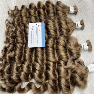 Extensions de cheveux en vrac de luxe, style ondulations profondes, 8-26 pouces, double trame machine, cheveux humains Remy 100% vietnamiens - Product Image 3