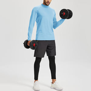 เสื้อแรชการ์ดแขนยาวคุณภาพสูงสำหรับผู้ชาย พิมพ์โลโก้ได้ตามต้องการ แห้งเร็ว ระบายอากาศดี เหมาะสำหรับเล่นกีฬา - Product Image 5