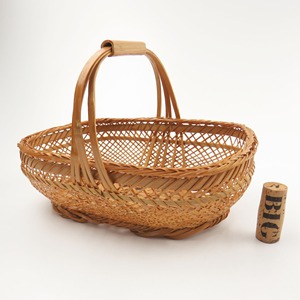 Best choice decorative woven oval flower <b>baskets</b> highest quality <b>bamboo</b> <b>basket</b> with top handle - Product Image 5