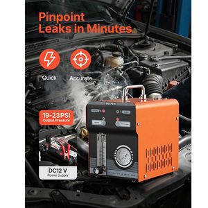 Detector de fugas de humo automotriz con bomba de aire y manómetro, herramienta de diagnóstico clave para sistemas EVAP de 12V CC - Product Image 2