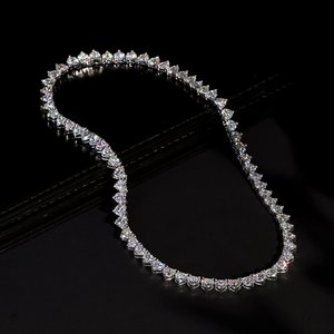 Collier en diamant taille cœur pour femme, collier de mariage de luxe en moissanite VVS, collier en diamant blanc couleur D - Product Image 1