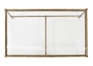 <b>Glass</b> Top Coffee <b>Table</b> Metal <b>Side</b> <b>Table</b> Modern Living Room Center <b>Table</b> Brass Finish - Product Image 6