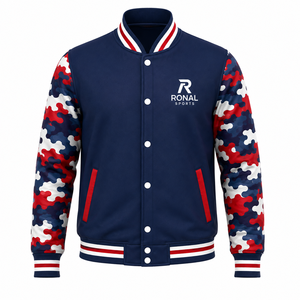 Wholesale Customized Logo Fashion Street Clothing <b>Men's</b> <b>Baseball</b> <b>Jacket</b> Designer Clothing <b>Men's</b> Street Style Campus <b>Jacket</b> - Product Image 1