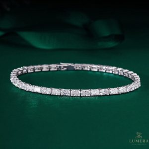 Bracelet tennis en diamant de laboratoire taille radiant, plaqué or rhodié, certifié IGI, bijoux de luxe pour femme, cadeau de mariage - Product Image 4