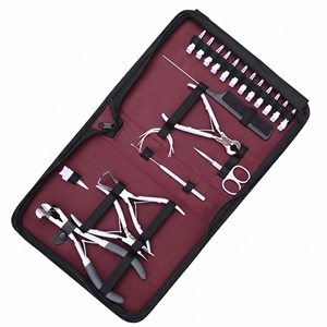 Kit d'application avancé pour extensions capillaires : Pince à perles I-Tip, Outil de pose pour extensions adhésives, Coupe-fil, Aiguille à crochet, Peigne, Pinces de sectionnement - Product Image 6
