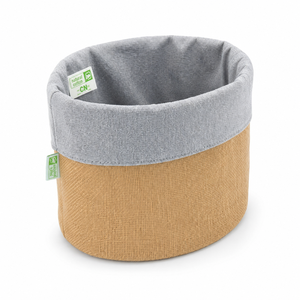 Natural Jute Bread Basket with 225 GSM Recycled Cotton Lining 24x20 cm Foldable Tabletop <b>Storage</b> Wholesale OEM Private Label - Product Image 3
