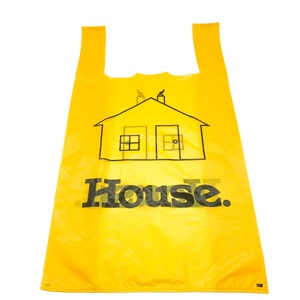 Bolsas de camiseta de HDPE/LDPE al por mayor con asas, impresas a medida, plástico PET, para supermercado y compras de comestibles hechas en Vietnam - Product Image 2