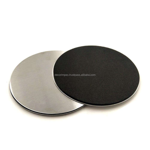 Posavasos hechos a mano redondos de aluminio con revestimiento protector para uso duradero Colocaciones de tazas de jugo y té y café - Product Image 1