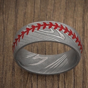 Luxury Damascus Steel Band Vintage Style <b>Mens</b> <b>Ring</b> <b>Black</b> And Silver Patterned Craftsmanship Factory Direct Sale - Product Image 2