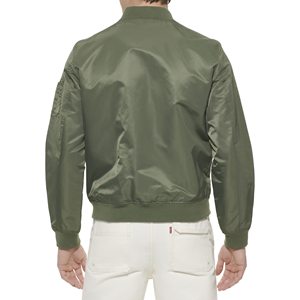 Veste de baseball décontractée slim fit en satin pour homme, 100 % polyester, col à capuche brodé, nouveau style, best-seller - Product Image 5