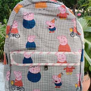 Mochila Acolchada de Algodón con Diseño Geométrico Antirrobo, con Cierre, Elegante, Multicolor, para Niñas, para la Escuela, Viajes, Compras, Regalo Especial - Product Image 5
