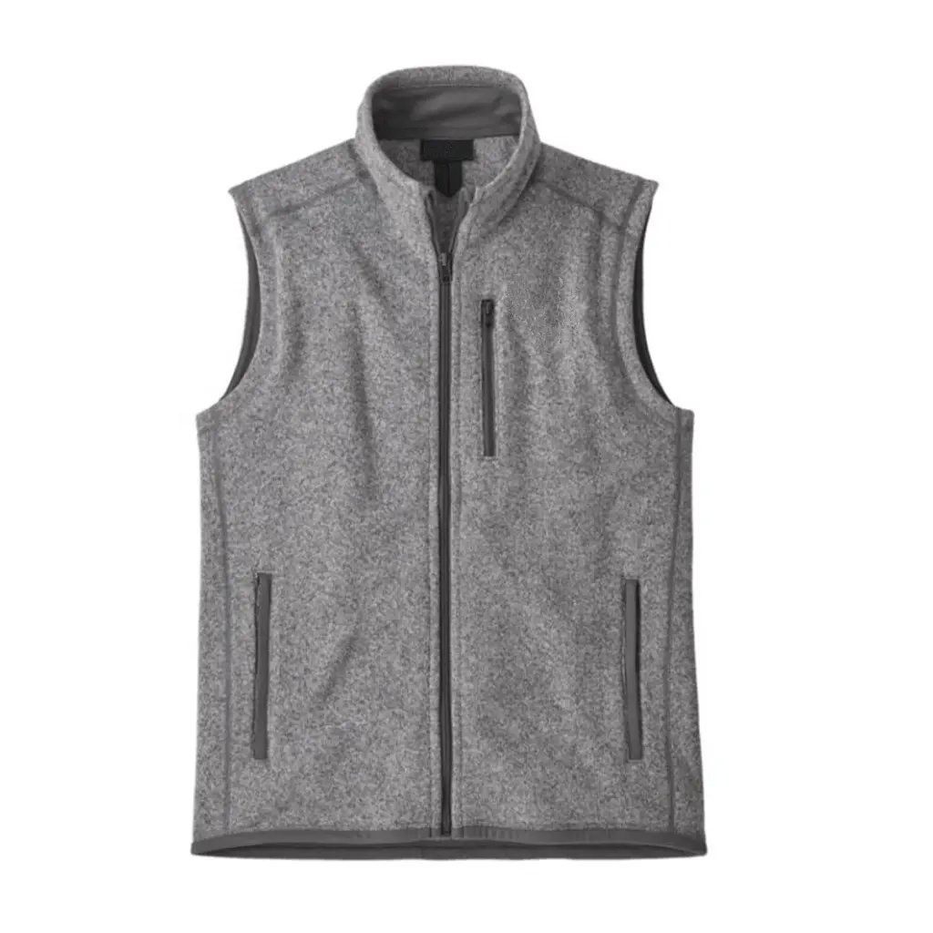 Custom Logo Embroidery and Warm Winter Polar Fleece Waistcoat Men's Wholesale Sleeveless for Outdoor Clothing Logo Fleece Vest