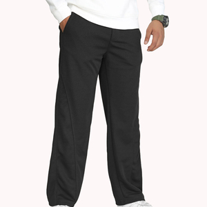 Pantalon en polaire imperméable léger et personnalisable 2026, décontracté, avec fermeture éclair, taille mi-haute, coupe droite, motif uni teint en couleur - Product Image 1