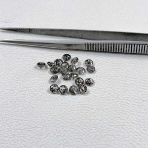 ควอตซ์รูไทเลตสีดำธรรมชาติ 4 มม. ทรงกลมเจียระไนแบบเหลี่ยมเพชร ขายดี สำหรับทำเครื่องประดับ ผู้จัดจำหน่าย - Product Image 1