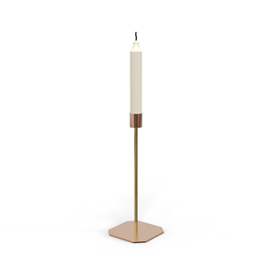 <b>Silver</b> Iron <b>Candlestick</b> Holder with Square Base Design for Home Decoration - Product Image 4