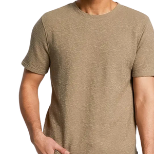 เสื้อยืดคอกลมทรงปกติสำหรับผู้ชาย แขนสั้น เนื้อผ้ามีเท็กซ์เจอร์ สไตล์ลำลอง สั่งทำได้ ขายส่ง เสื้อยืดผ้าฝ้ายเจอร์ซีย์ สำหรับใส่ทุกวัน เสื้อผ้าพื้นฐาน รับผลิตแบบ OEM - Product Image 6