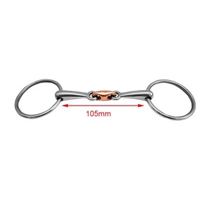 Mors à étrier articulé en acier inoxydable et cuivre, mors à double articulation multi-tailles pour l'entraînement et l'équitation équestre - Product Image 4