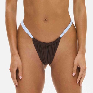 Sexy Girls Swimsuit Beach Fashion Women Split Solid <b>Bikini</b> Underwear Bra Swimwear 2 Piece <b>Set</b> Draped Woven Underwire <b>Bikini</b> <b>Set</b> - Product Image 4