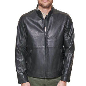 Solid Color Casual Wear <b>Men</b> <b>Leather</b> <b>Jacket</b> Streetwear New Fashion Comfortable <b>Men</b> <b>Leather</b> <b>Jacket</b> - Product Image 5
