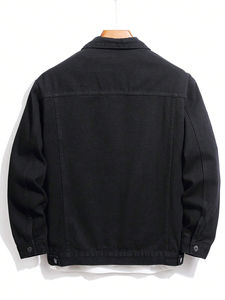 New Men's Winter Denim Jacket with <b>Stand</b> Collar Breathable & Eco-Friendly High Quality - Product Image 2