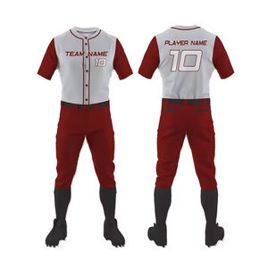 Ensembles d'uniformes de baseball à prix d'usine, pack complet, design par sublimation, respirant, manches courtes, maillot de softball pour équipe adulte, OEM - Product Image 1