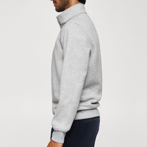 Custom <b>Men's</b> Quarter Zip Hoodie | Heavyweight 340g Woven Fabric Winter Sweatshirt | Casual Outdoor <b>Pullover</b> <b>for</b> <b>Men</b> - Product Image 2