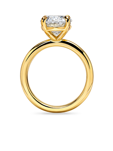Anillo de Joyería Fina de Oro Amarillo Sólido de 18K, Personalizable, con Diamante Cultivado en Laboratorio de Corte Ovalado F VS2, Regalo de Boda o Compromiso para Mujer - Product Image 4
