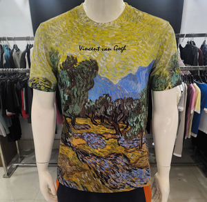 เสื้อยืดแขนสั้นลำลองผู้ชาย คอกลม ทรงปกติ ผ้าฝ้าย 98% และผ้าอีลาสเทนส์ 2% ผ้าเจอร์ซีย์เดี่ยว พิมพ์ลายดิจิทัล จากซัพพลายเออร์บังกลาเทศ - Product Image 6