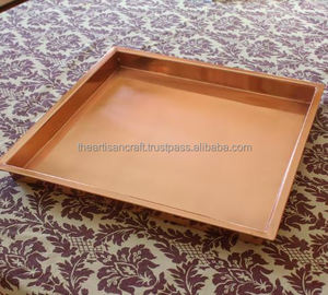 Stylish Copper <b>Tea</b> <b>Tray</b> for Home Decor Durable for <b>Tea</b> Time Decorative Copper <b>Tea</b> <b>Tray</b> Handmade - Product Image 1
