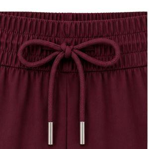 <b>Burgundy</b> Athletic <b>Shorts</b> Women Elastic Waist Drawstring Running Gym Workout Casual Quick Dry Active Wear <b>Shorts</b> Custom Supplier - Product Image 6