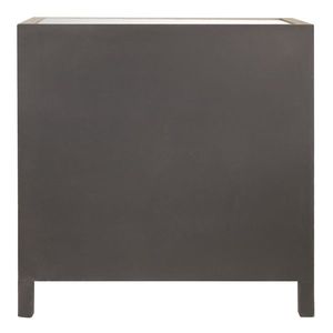 Cassettiera in MDF Argento con Superficie a Specchio, Mezza Vetrina, Un Cassetto e Due Ante - Product Image 5