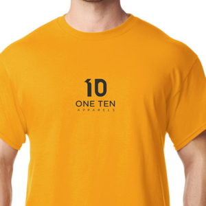 เสื้อยืดผู้ชายผ้าฝ้าย แขนสั้น คอกลม สวมใส่สบาย แฟชั่นสีทอง - Product Image 5