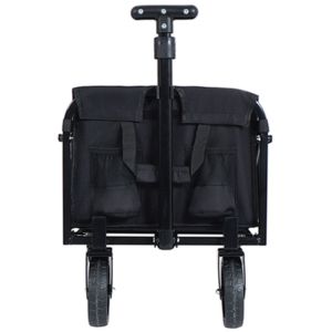 Carrello Multiuso Espandibile Nero a Doppio Strato, 100% Spazio Extra, per Campeggio, Spesa, Sport, Giardinaggio, Pesca - Product Image 4
