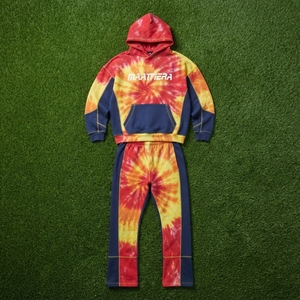 ชุดเซ็ตแทรคสูทผู้ชายลายไทได เสื้อแจ็คเก็ตซิป กางเกงขายาวทรงตรง สตรีทแวร์แบบกำหนดเอง ชุดกีฬาเข้าชุด แฟชั่น - Product Image 5
