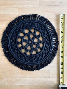 Decorative Blue Macrame <b>Placemats</b> Perfect <b>for</b> Guest Hosting Dining Setup and Everyday <b>Table</b> Protection Handcrafted From India - Product Image 3