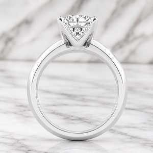 Anillo Solitario Ovalado de Moissanita de 2CT, Plata de Ley 925 Original, para Bodas y Fiestas - Product Image 3