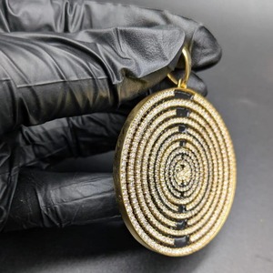 Colgante de Diamantes con Diseño de Cruz Geométrica, Joyería Hiphop para Hombre, Amuleto, Regalo - Product Image 3