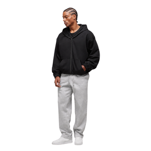 Customized Men Plain Fleece <b>Trousers</b> Relaxed Tapered Fit Elastic Waist <b>Cuffed</b> Sweatpants OEM Apparel Factory Wholesale Suppliers - Product Image 1
