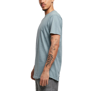 Men's <b>Light</b> Blue Short Sleeve O-<b>Neck</b> T-Shirt Regular Fit Casual Solid Color Cotton Jersey Plain Tee - Product Image 3