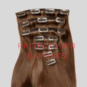 Premium Remy Clip-in Hair Extension 1 Clip Gris Blonde-Accessoires d'extension de cheveux - Product Image 1