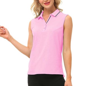 Camiseta de Golf para Mujer, Polo, Camiseta sin Mangas, para Entrenamiento, Verano, Secado Rápido, Cuello en V, Deportiva - Product Image 3