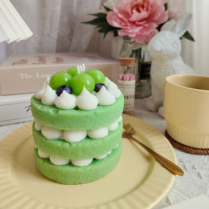 Bougies parfumées en forme de gâteau faites à la main à 3 couches Cire de soja Décor Nouveauté Marque privée Aroma Bougie créative Fête Pâques - Product Image 6