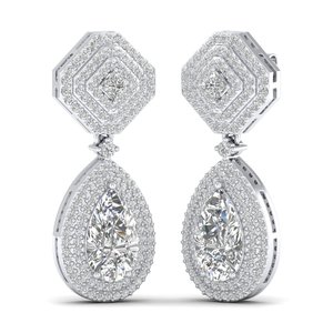 REYES Wholesale Price 14K Solid <b>Gold</b> GRA Certified Moissanite <b>Dangle</b> Drop <b>Earrings</b> For Women Luxury Wedding Gift Jewelry - Product Image 1