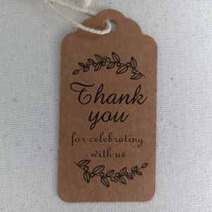 Étiquette cadeau personnalisée OEM 2026, nouvelle arrivée, avec motif floral, finition mate, en papier, pour cadeaux de mariage et de célébration - Product Image 3