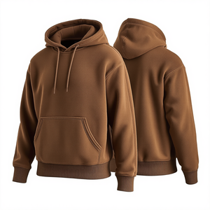 Sweat-shirt à capuche personnalisé pour homme, poids lourd 400 GSM, double fermeture éclair, coton premium, streetwear, vente en gros - Product Image 2