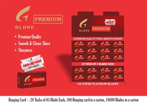 Double-<b>Edge</b> Stainless Steel Razor Blades 10000 Blades Per Carton 20 Tucks of 10 Blades 50 Hanging Cards - Product Image 4