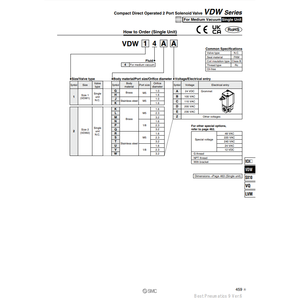 Pièces pneumatiques de l'électrovanne pneumatique SMC VDW24QA - Product Image 2