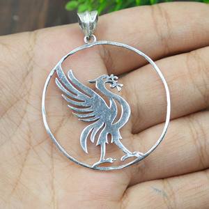 Colgante de Plata de Ley 925 con Forma de Fénix Mítico Hecho a Mano, Collar de Plata Artesanal con Colgante de Fénix, Joyería de Regalo Unisex - Product Image 5